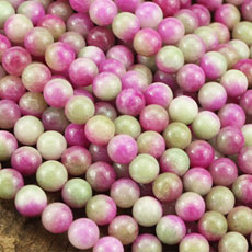 6MM Peach Chalcedony Round Loose Beads
