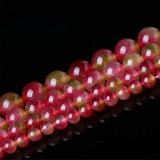 6MM Natural Watermelon Chalcedony Round Loose Beads