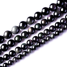 4MM Colorful Natural Obsidian Round Loose Beads