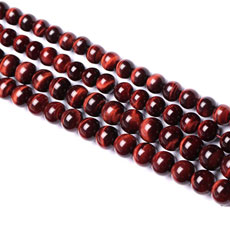 8MM Natural Red Tiger Eye Round Loose Beads