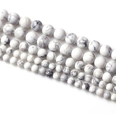 6MM Natural White Turquoise Round Loose Beads