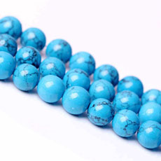 8MM Blue Turquoise Round Loose Beads