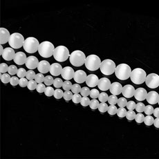 6MM Natural White Opal Round Beads