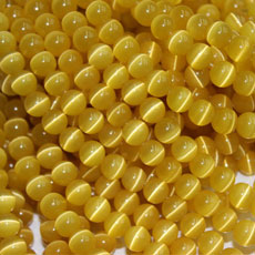 6MM Natural Yellow Opal Round Beads