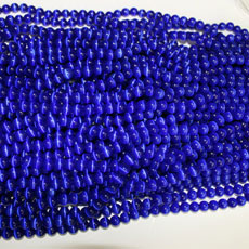 4MM Natural Blue Opal Round Beads