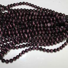 6MM Natural Purple Opal Round Beads