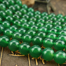 6MM  Natural 5A Green Agate Round Loose Beads