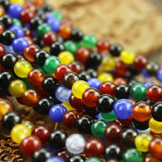 10MM  Natural Colorful Agate Round Loose Beads