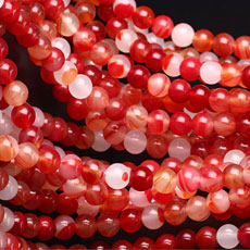 12MM  Natural Flower Agate Round Loose Beads