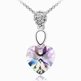 Austria crystal Crystal Elements Necklace - Heartbeat (violet)