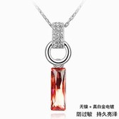 Austria crystal Crystal Elements Necklace - Unique (water lilies red)