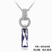 Austria crystal Crystal Elements Necklace - Unique (pale pinkish purple violet)