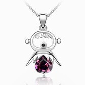 Austria crystal Crystal Elements Necklace - lucky star baby (purple)