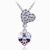Crystal Necklace Austria crystal - to drop (violet)