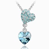 Crystal Necklace Austria crystal - to drop (navy blue)