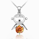 Austria crystal Crystal Elements Necklace - lucky star baby (yellow crystals)