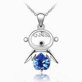Austria crystal Crystal Elements Necklace - lucky star baby (blue)