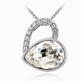 Austria crystal Crystal Elements Necklace - Love at this time (white)