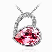 Austria crystal Crystal Elements Necklace - Love at this time (Rose)