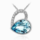 Austria crystal Crystal Elements Necklace - Love at this time (sea-blue)