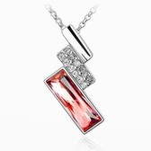 Austria crystal Crystal Elements Necklace - Fairview Fang Hua (water lilies red)