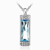 Austria crystal Crystal Elements Necklace - beauties of springtime (navy blue)