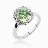 Austria crystal crystal ring - expect (Olive)