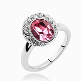 Austria crystal crystal ring - expect (Rose)