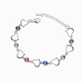 Austria crystal Crystal Bracelet - hearts (colorful)