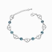 Austria crystal Crystal Bracelet - Jun heart my heart (navy blue)