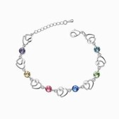 Austria crystal Crystal Bracelet - Jun heart my heart (and colorful)