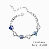Bracelet Austria crystal - soulmate (blue + light blue + navy blue)