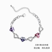 Bracelet Austria crystal - soulmate (pale pinkish purple violet + violet + ROSE)