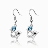 Austria crystal Crystal Earrings - Dolphin Princess (Ocean Blue)