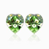 Crystal Earrings Austria crystal - a soft spot (Olive)
