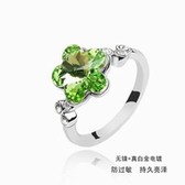 Austria crystal Ring - Yi Jianmei (Olive Green) 11-13-15