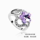 Austria crystal Ring - Love Plum (violet) 11-13-15