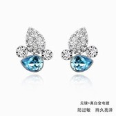 Austria crystal crystal ear elements - similar to (navy blue)