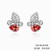 Austria crystal crystal ear elements - similar to (water lilies red)