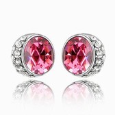 Austria crystal Crystal Earrings - Mou Irbesartan language (Rose)