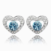 Austria crystal crystal earrings elements - love life (ocean blue)
