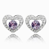 Austria crystal crystal earrings elements - love life (violet)