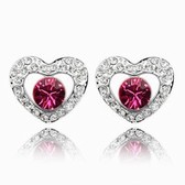 Austria crystal crystal earrings elements - love life (purple)