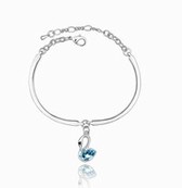 Austria crystal Crystal Bracelet - Swan (navy blue)