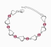 Austria crystal Crystal Bracelet - hearts (Rose)