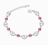 Austria crystal Crystal Bracelet - Jun heart my heart (Rose)