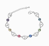 Austria crystal Crystal Bracelet - Jun heart my heart (color)