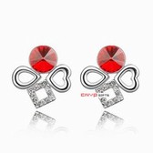 Crystal Earrings Austria crystal - a thousand words (light red)
