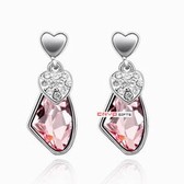 Crystal Earrings Austria crystal - (Light Rose)