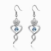 Austria crystal Crystal - Elegant Earrings (navy)